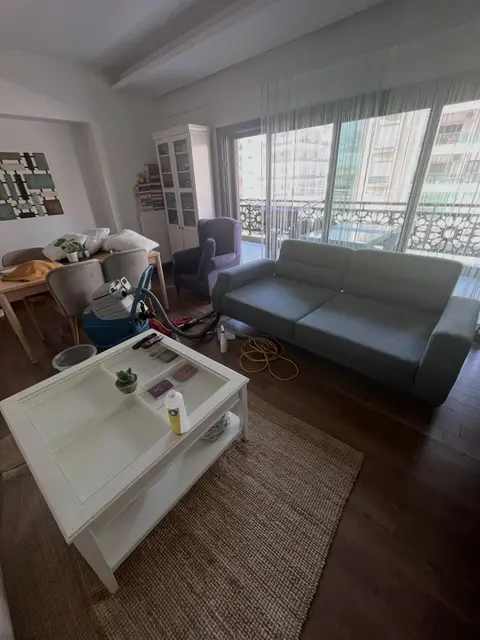 Gri kanepe ve mor berjer — Bornova, Karşıyaka, İzmir